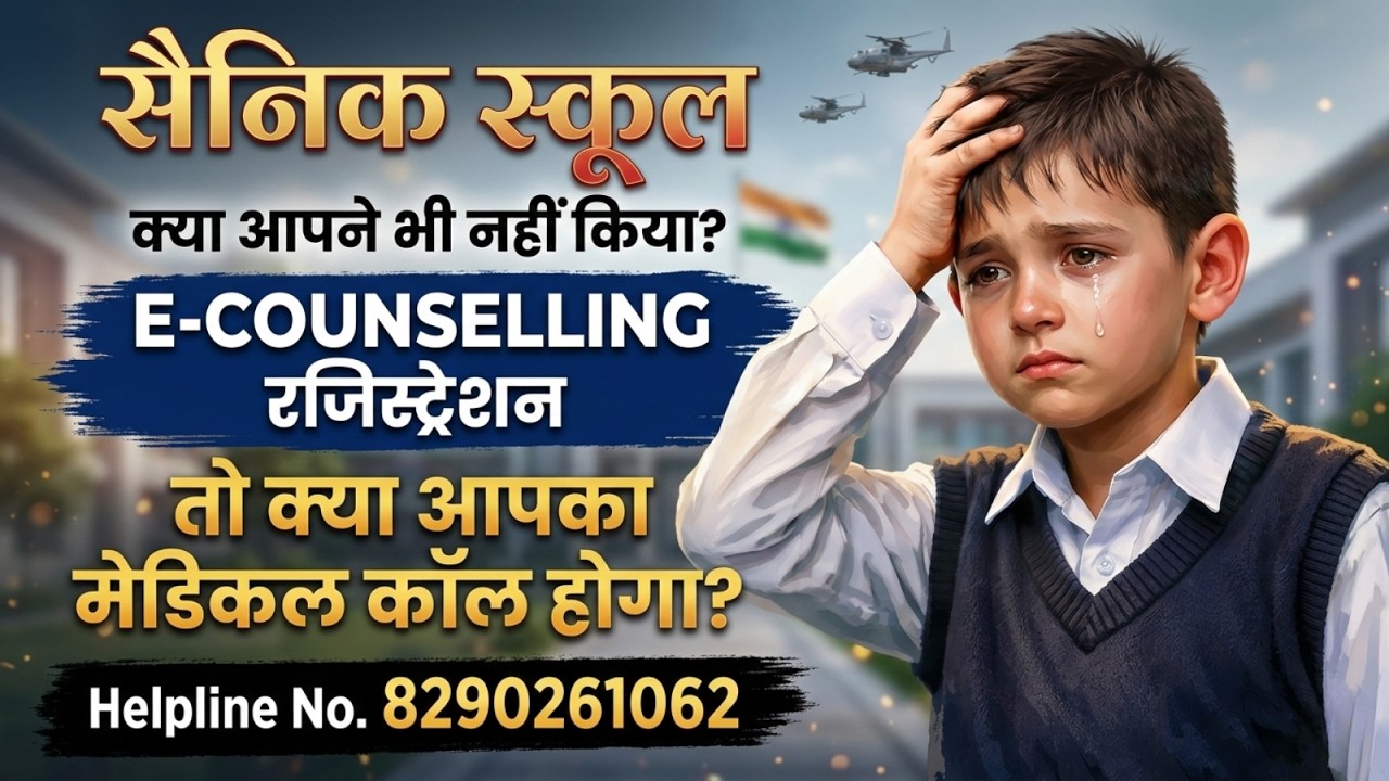क्या आपने भी नहीं किया E-Counselling रजिस्ट्रेशन तो क्या आपका मेडिकल कॉल होगा #medical #sainikschool