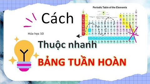 Cách thuộc NHANH bảng tuần hoàn chỉ trong 5 phút | Hóa học 8 - 9 - 10
