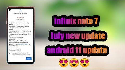 infinix Note 7 July,2021 new update| infinix Note 7 Android 11 update|infinix Note 7 latest update