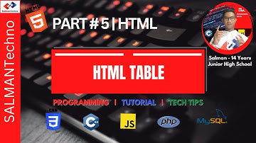 BASIC HTML - HOW TO MAKE A TABLE | PART - 5