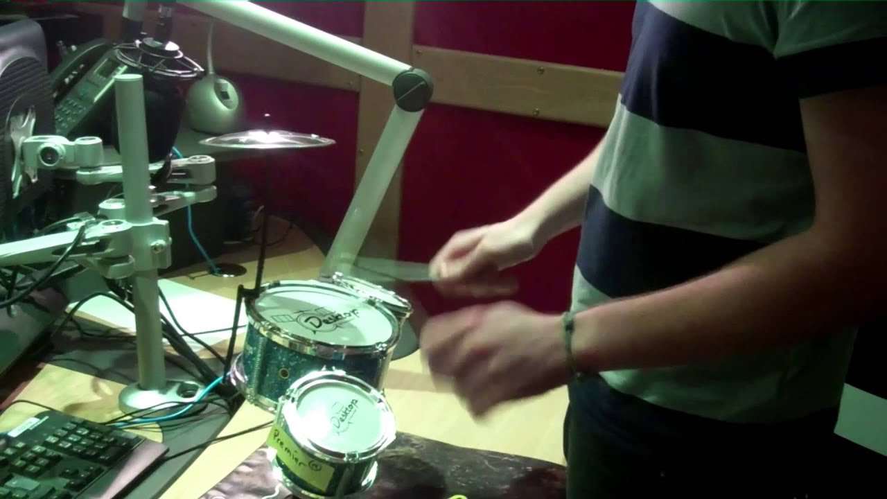 Drummer Ollie Howell challenged by world's worst drum kit at Jazz FM
