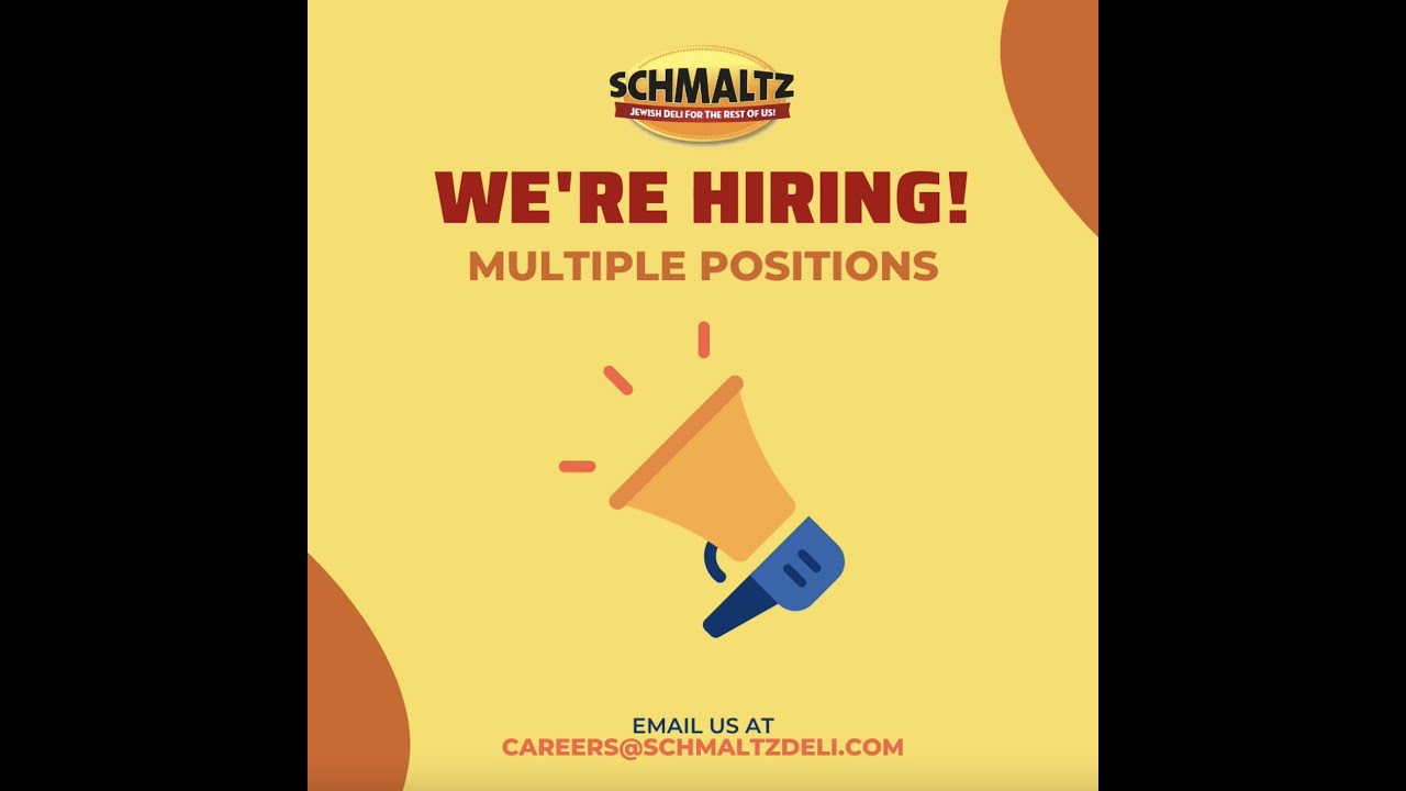 Schmaltz Deli Job Positions Overview YouTube