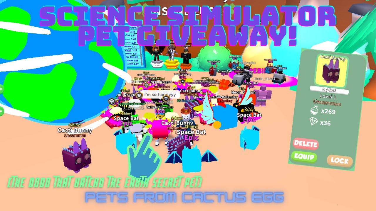 [Live] Science Simulator pet giveaway! | (Pets from Nostalgia Egg) Roblox 