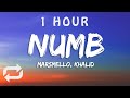 Marshmello, Khalid - Numb (Lyrics) | 1 HOUR