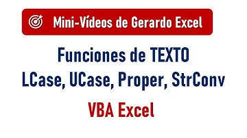 LCase Ucase Proper StrConv Funciones de conversión de texto – VBA Excel