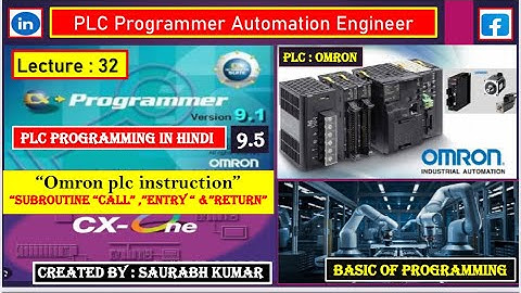 Subordinate Call Entry Return // Omron PLC Programming Tutorial for Beginners  // Cx-programmer #hmi