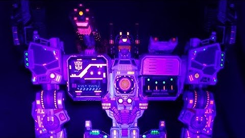 Transformers Metroplex “Fall of Cybertron” FOC Custom with UV light.  “Metroplex heeds the call…”