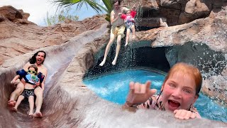 WATERSLiDE inside a CAVE!! Hidden in Utah is a favorite family spot Spacestation Crew swimming Party