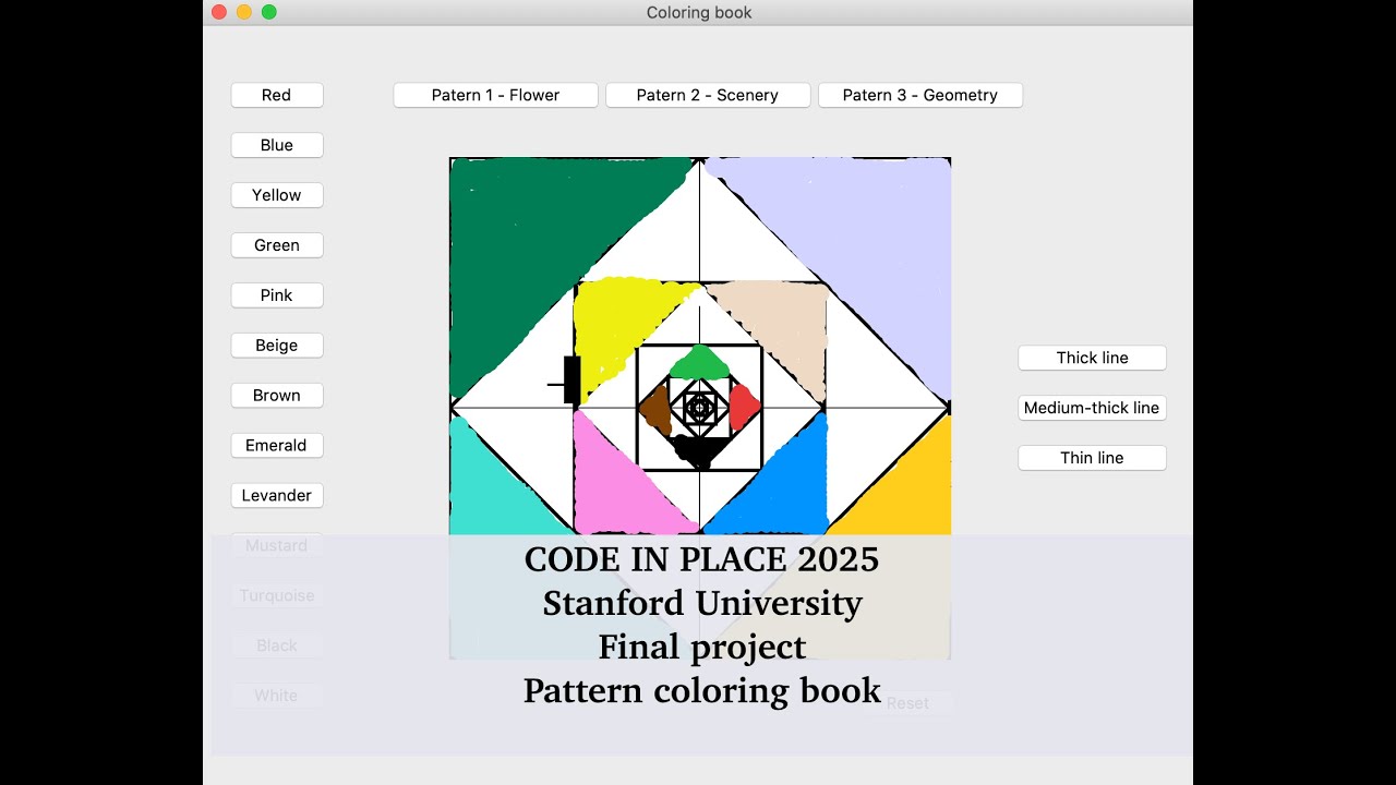 Code in Place 2025 - Final Project - Pattern Coloring Book - YouTube
