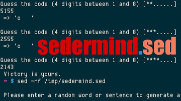 sedermind.sed, Mastermind game