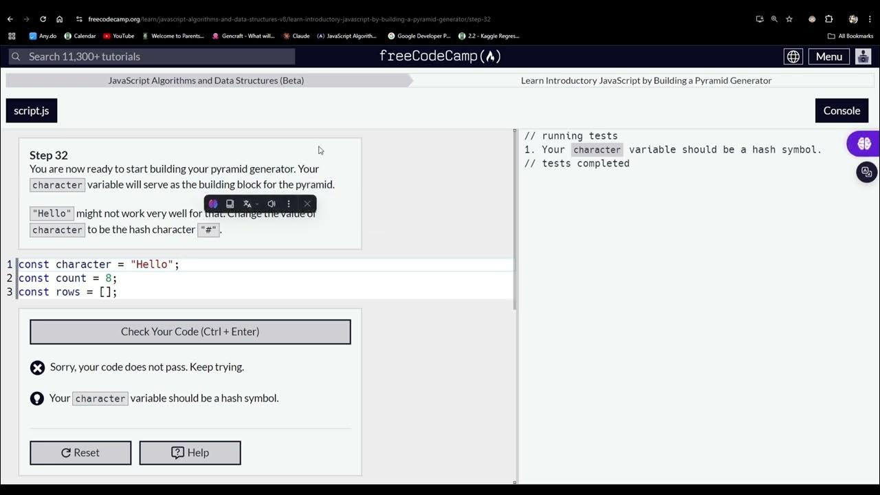 Building a Pyramid Generator Javascript 32 - YouTube