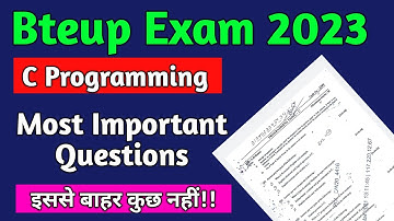 C Programming | Polytechnic 5th Semester | Bteup Exam 2023