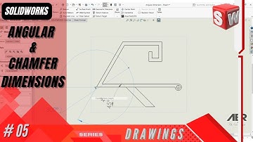 Angular & Chamfer Dimensions | Solidworks Tutorial 2022 | Drawing | Stage #05 Eng - AER Int.