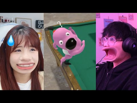 GAMER  Best Couple Gaming：撞球小人驚奇大作戰 ？#vocal  Mobile Games Computer Games#games #funny #周周和庄庄