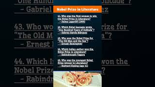 Interesting Facts about Nobel Prize in Literature - Nobel Prize in Literature Winners #shorts #quiz