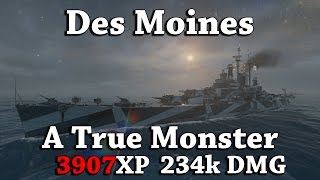 WoWS: Des Moines - A True Monster [3907XP]