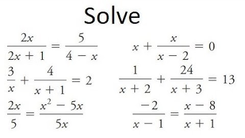 Grade 12 Advanced Functions - Solving rational equation (ch 5.4)
