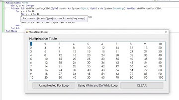 Nested Loops in VB.Net