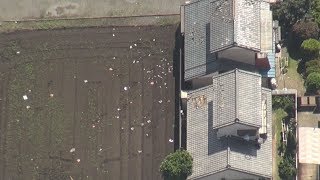竜巻か、建物被害60件超 栃木・佐野、けが人なし