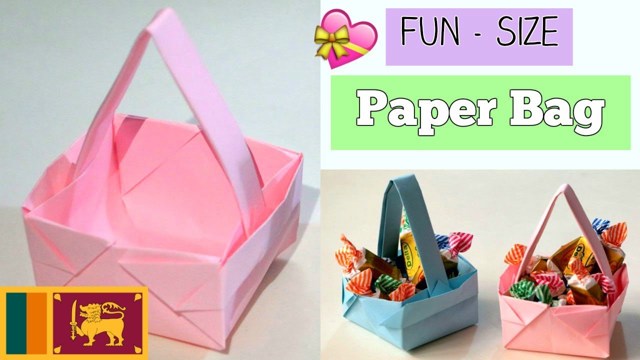 origami paper bag no glue