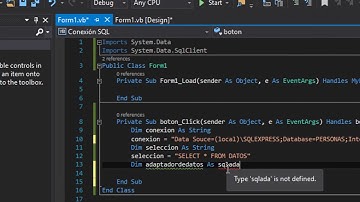 Conexión Base de Datos   VB  - SQL SERVER