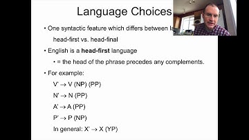 Ling 201 - Intro Linguistics - Syntax 5, Part 1