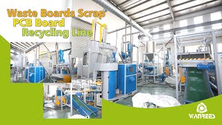 100-1500kg/h Automated PCB Recycling System: Shredding, Crushing, and Grinding into Powder