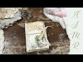 ASMR video of a small junk journal flip through featuring the new Sweet Home kit.