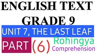 Myanmar English textbook Grade 10 Class 9th in Rohingya language.