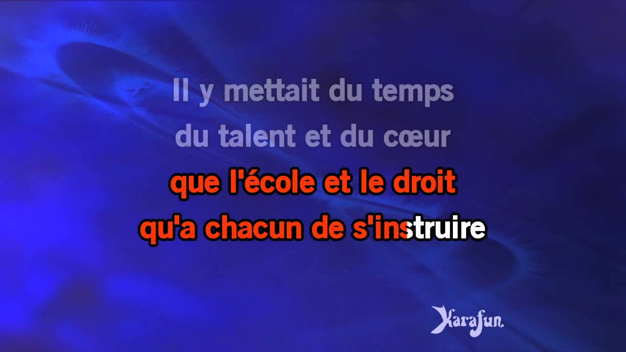 Karaoké Il changeait la vie - Jean-Jacques Goldman *