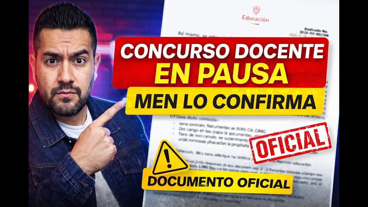 2️⃣ ⛔ MEN pide frenar el concurso docente 2026 | Documento oficial | PROFE CAMILO MATH 2