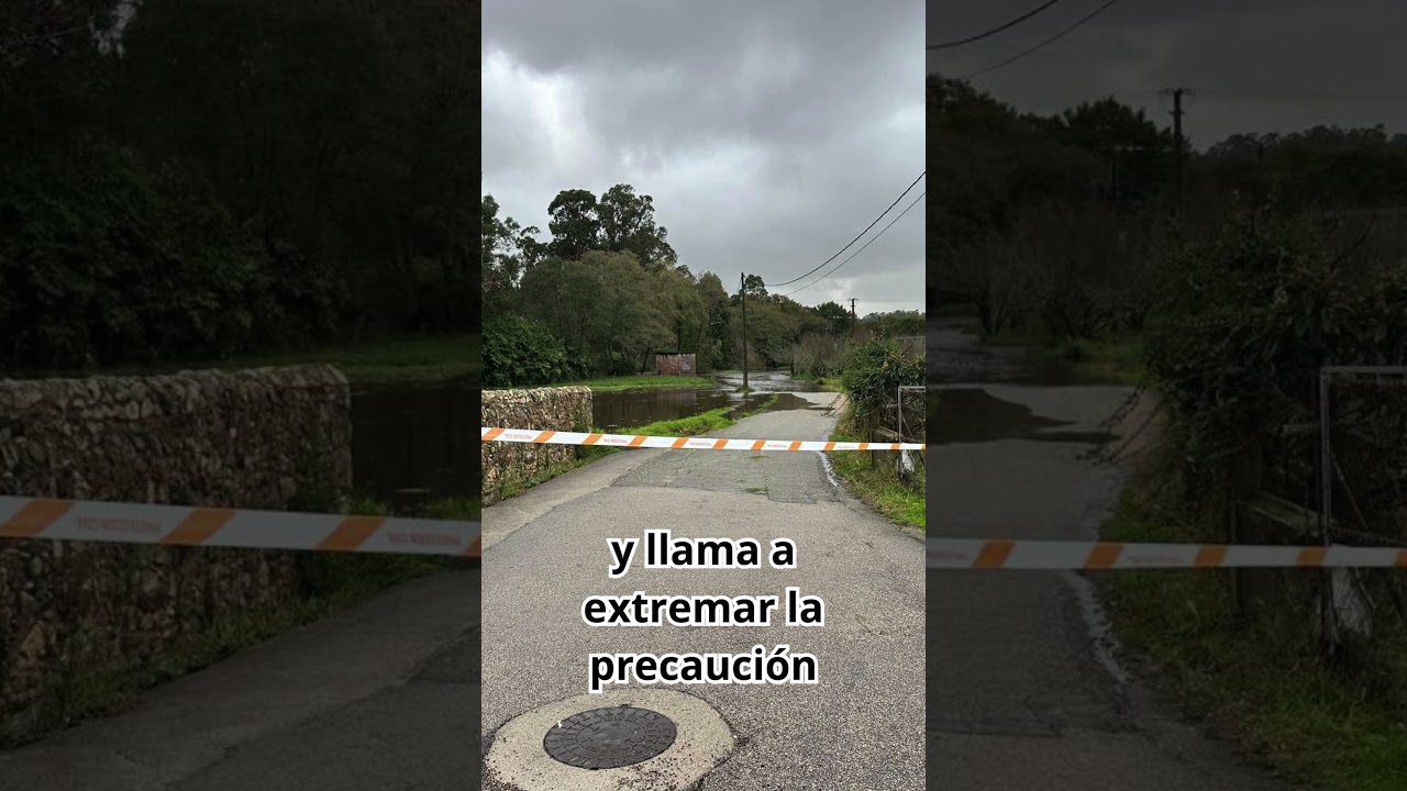 Temporal en O Rosal: el Concello advierte del desbordamiento del río Carballas