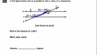 solve for x with a transversal