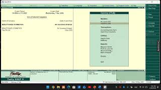 Voucher Entry Mini Project 16 in tally screen