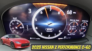 Nissan Z Performance 2023 9-ступенчатая автоматическая коробка передач, скорость 0–60 миль в час и система управления запуском