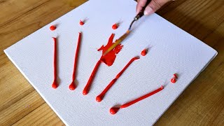 Easy Acrylic Painting Technique / Step By Step For Beginners / Red Abstract Painting by SurajFineArts - Abstract ART 29,375 views 3 months ago 4 minutes, 30 seconds