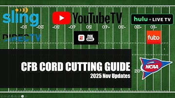 2025 CFB Cord Cutting Guide-Nov 2025 Updates (YouTube TV Drops ESPN Channels-Workarounds, etc.)