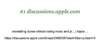 How-To Uninstall Itunes Without Losing Songs