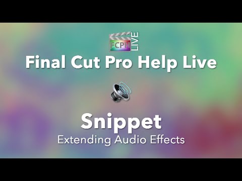 Final Cut Pro Help Live Snippet | How can an audio echo effect be extended beyond the end of a clip?
