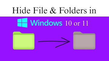 How to Hide or Unhide a File & Folder in Windows 10/11