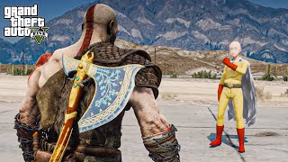 GTA 5 - Saitama VS Kratos | One Punch Man VS God of War