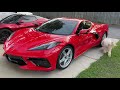 C8 Torch Red Corvette beside Red Mist newly emerged after PPF, Ceramic Coating & Window Tint