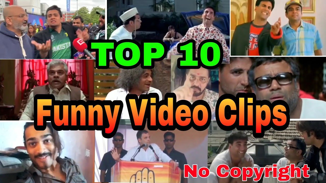 Top 10 Funny Video Clips - Video Editing ( No Copyright) - Youtube