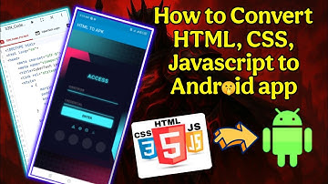 How to Convert HTML Code to APK || Convert Website to Android app  😎