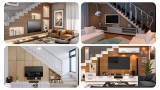 Top 40 Smart Under Stairs Tv Unit Ideas 2023 | Living Room Stairs Tv Unit Design |Under Stairs Ideas screenshot 5