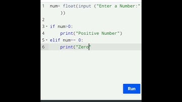 Simple Code to check If Number is Positive or Negative in Python⚡#education #pythontutorial #shorts