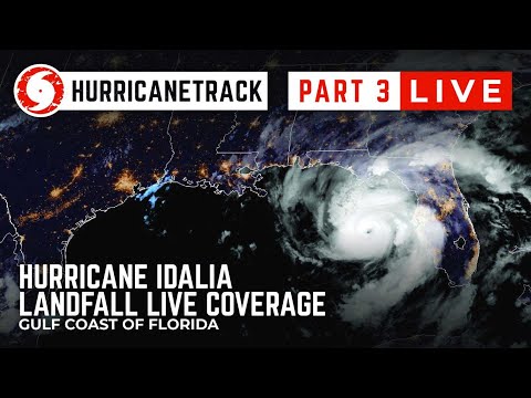 Live Replay:TRACKING IDALIA - FLORIDA LANDFALL COVERAGE AND SURGE CAMERAS - PART 3 - 08/30/2023