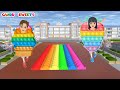 Yuta Dan Mio Bermain Pop It Warna Warni Raksasa || Sakura School Simulator