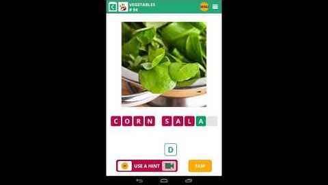 100 Pics VEGETABLES Level 91-100 Answers