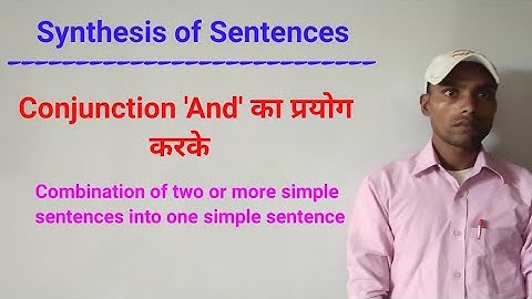 Synthesis of Sentences by using conjunction 